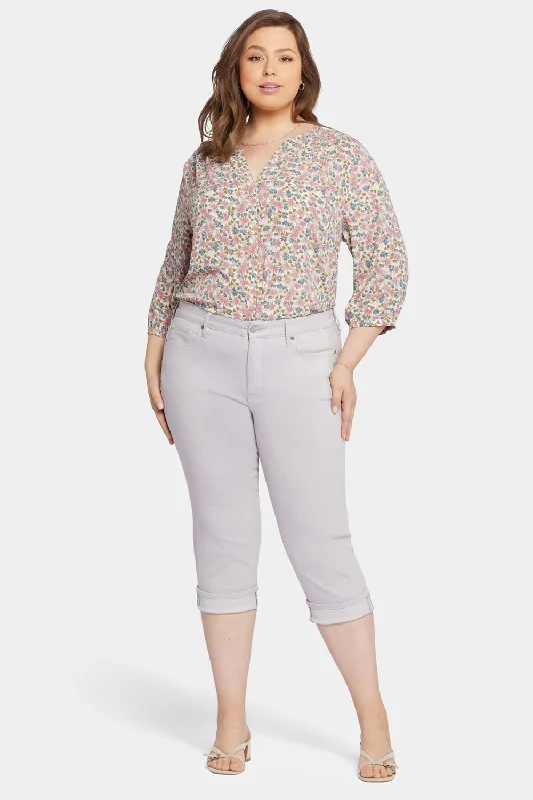 Weekly DealsMarilyn Straight Crop Jeans In Plus Size - Pearl Grey