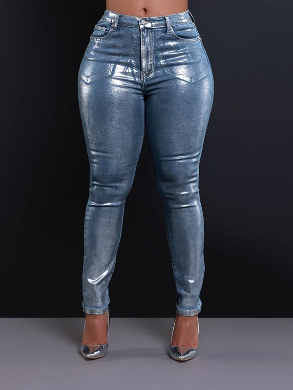 Mega SaleMetallic Jeans