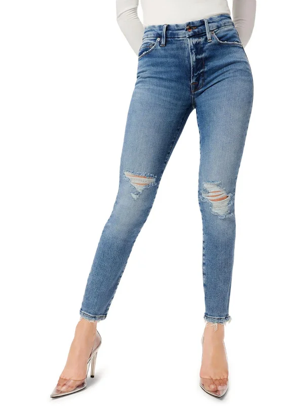 Buy One, Get One (BOGO)Womens Cropped Distressed Skinny Jeans