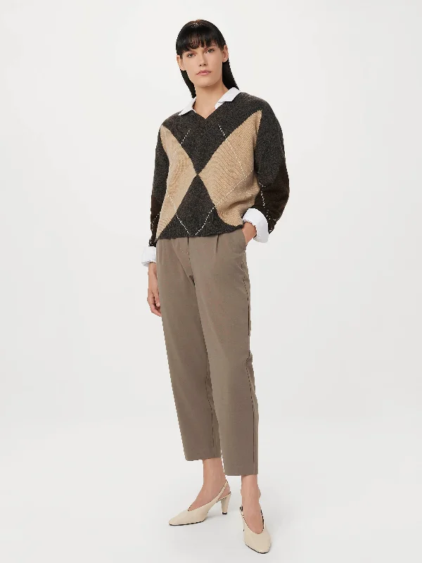 Hot DealsThe Amelia Balloon Pant in Dark Taupe