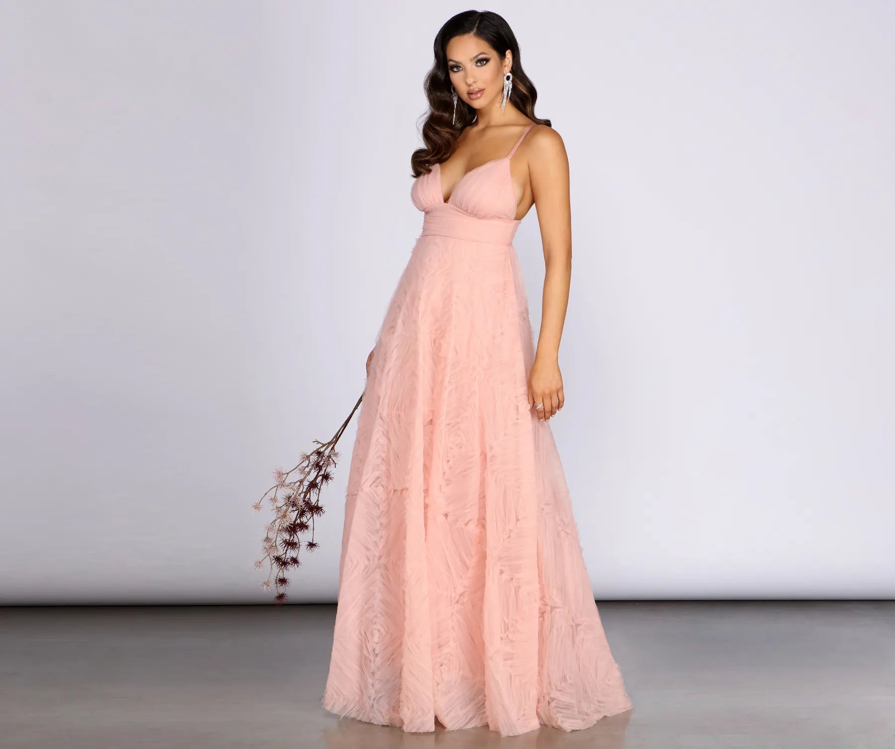 30% DiscountAleta Deep V Tulle Ball Gown