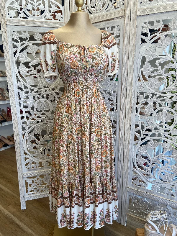 Free ShippingBoho Maxi Floral Dress