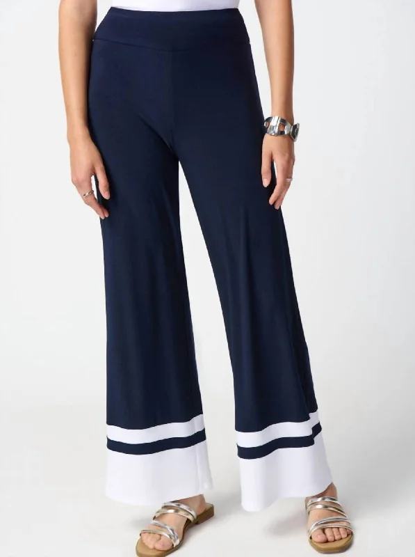 Amazing DiscountsBorder Stripe Pants In Navy