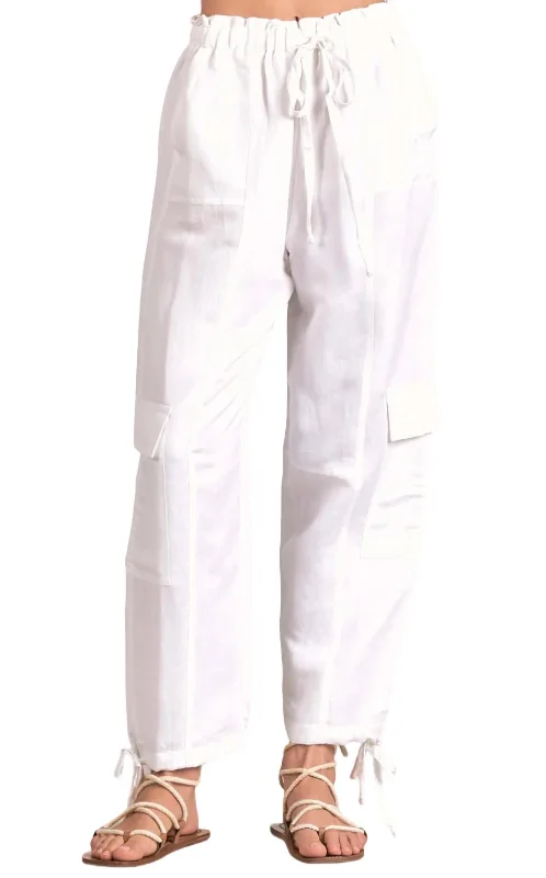 Big SaleCargo Pant In White