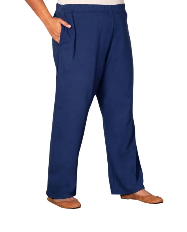 Easy Financing OptionsCotton Wide Leg Pants - Plus In Navy