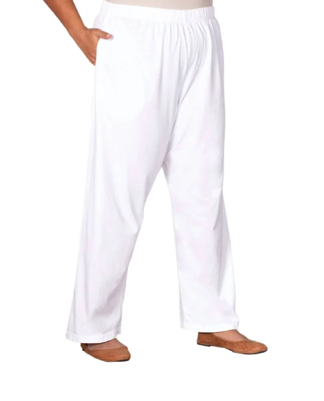 Final SaleCotton Wide Leg Pants - Plus In White