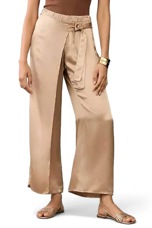 Bundle and SaveDonatella Wrap Pant In Cafe Au Lait