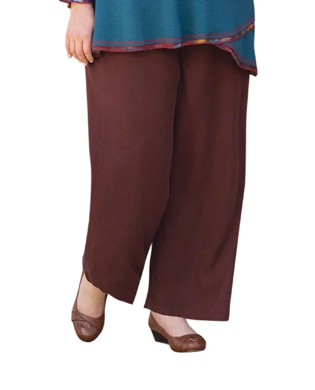 Save NowEssential Wide Leg Rayon Pants - Plus In Cocoa