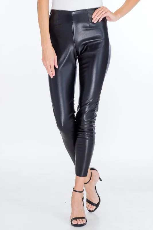 Price CutFaux Leather Leggings In Black