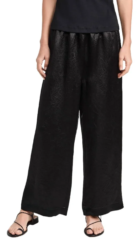 VIP SaleHammered Satin Ankle Pant In Black