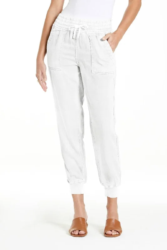 Invitation - Only SaleJacey Super High Rise Cropped Jogger In White