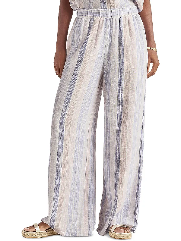 Price CutJade Womens High Rise Striped Wide Leg Pants