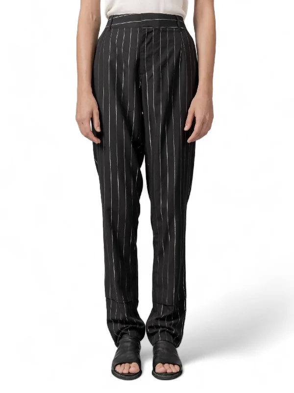 Back - to - School SaleJoan High Rise Metallic Pinstripe Trouser In Black/metallic