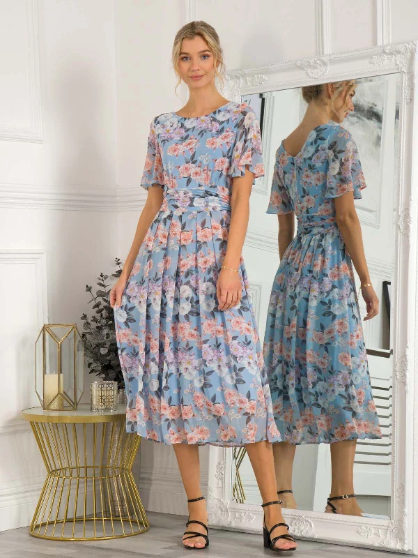 Mega SaleJolie Moi Mabilie Chiffon Maxi Dress, Blue Floral