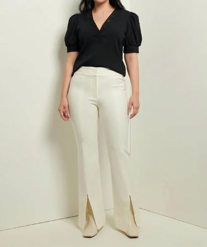 Exclusive AccessMaeve Front Slit Trousers In Soft White