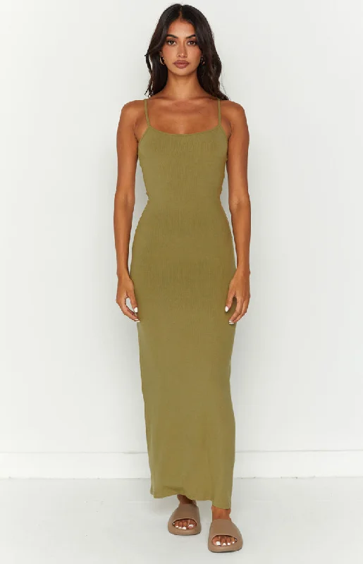 50% OffMelrose Khaki Maxi Dress