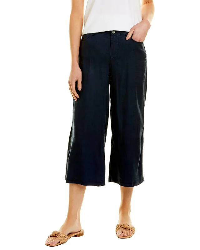 Value - for - MoneyNYDJ Petite Cropped Wide Leg Linen-Blend Pant