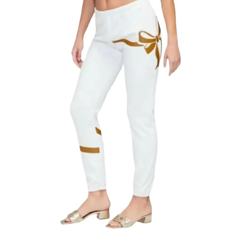 Overstock SaleOpen Me First Bow Joggers In Cream