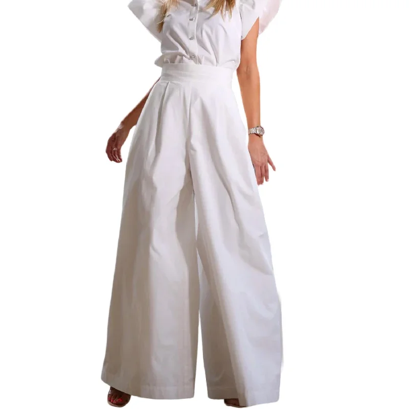 Summer SalePaula Wide Pants In White