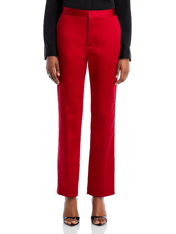 Price SlashRebel Womens Satin High Rise Dress Pants