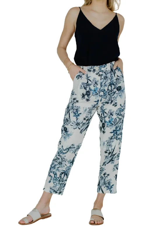 Price CutSheila Pant In Ivory/blue