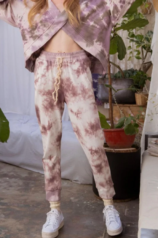 Clearance SaleTie Dye Jogger In Wild Berry Splash