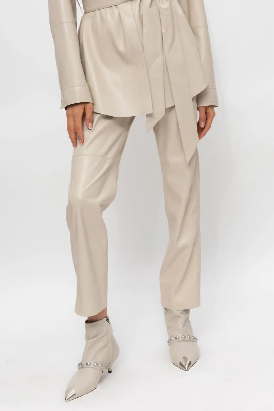 Invitation - Only SaleVinni Vegan Leather Trousers In Creme