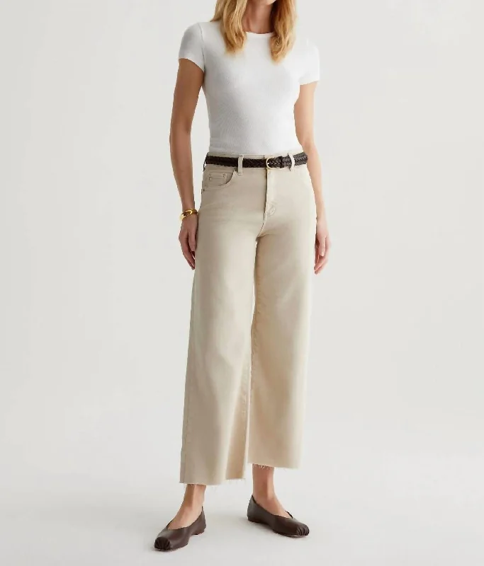 Free ShippingWide Leg Crop Pants In Sulfur Dessert Rock