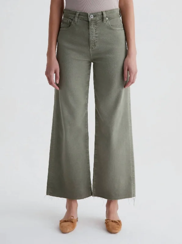 Cyber Monday SaleWide Leg Crop Pants In Sulfur Dried Parsley