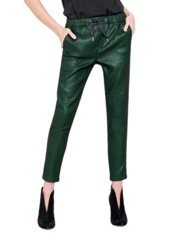 New Customer DiscountWomen Faustine Trouser In Shiny Green