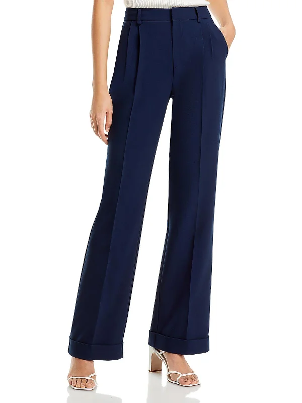 Affordably PricedWomens High Rise Pleated Wide Leg Pants