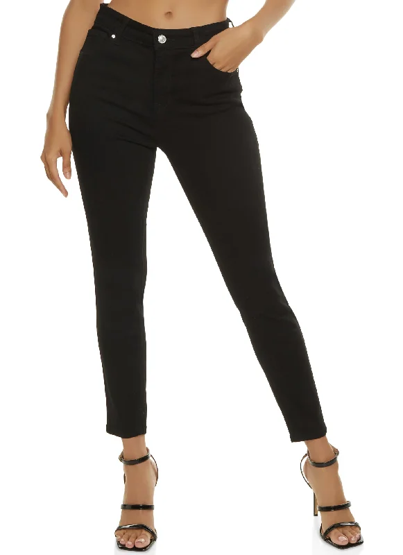 Stock - Up SaleWAX High Rise Solid Cropped Skinny Jeans