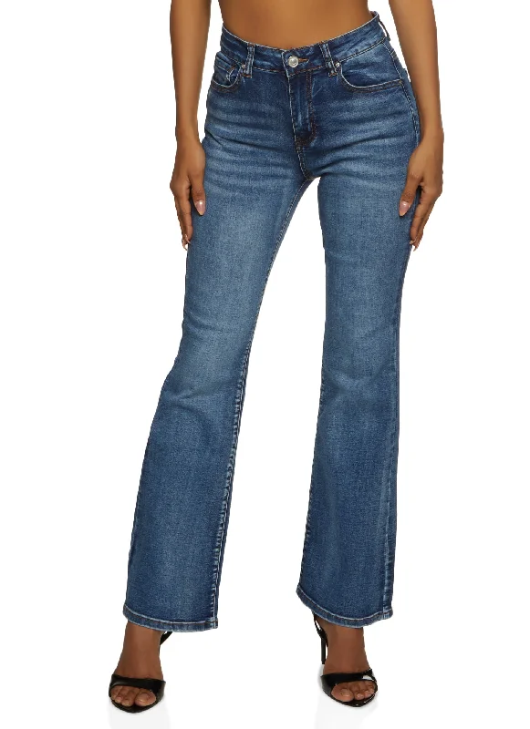 Exclusive AccessWAX Acid Wash Boot Cut Jeans