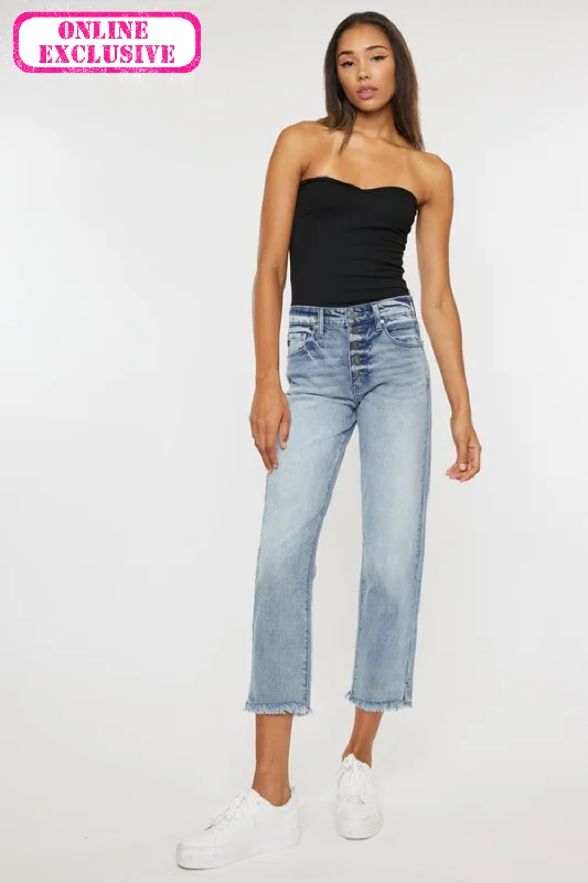Bargain HuntHIGH RISE STRAIGHT FIT JEANS | KANCAN