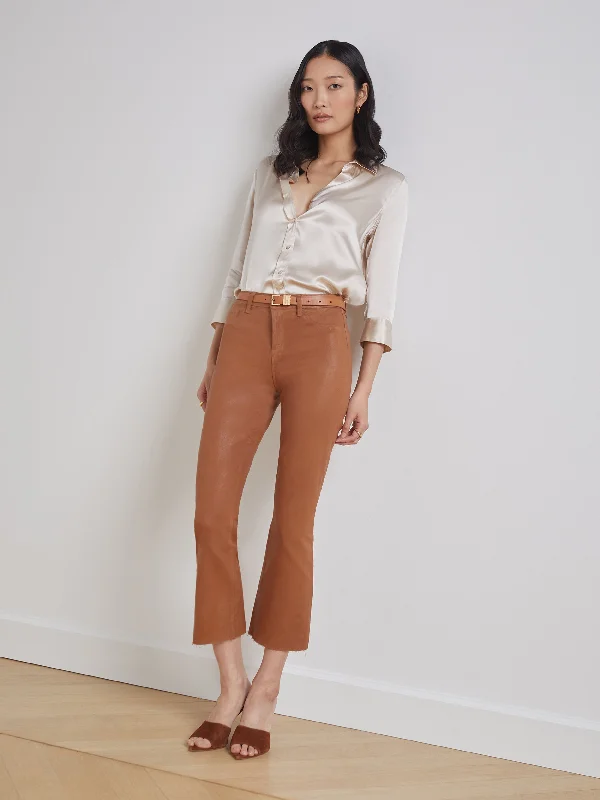 Steal of a DealKendra Coated Cropped Flare Jean