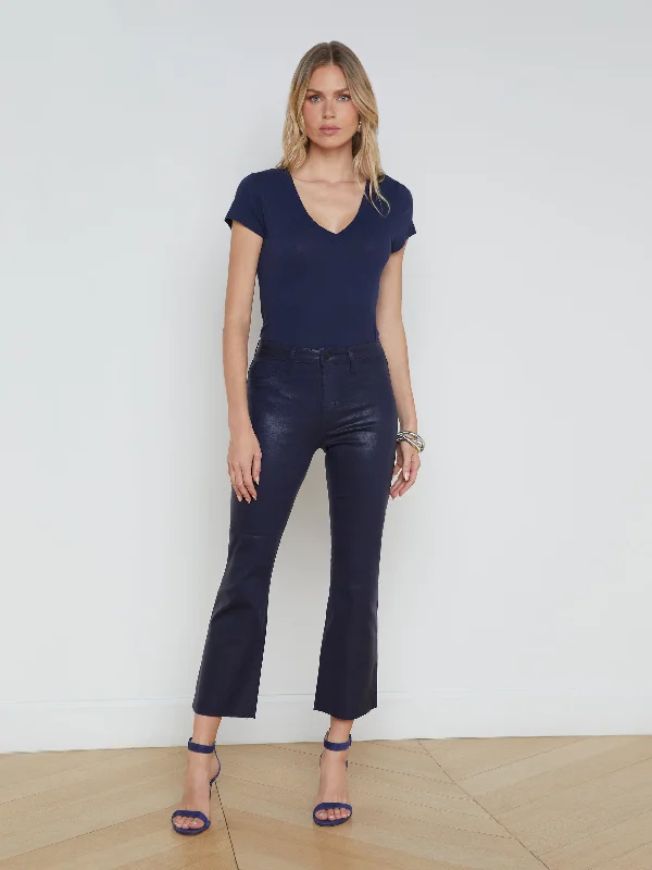 Upgrade Your Wardrobe SaleKendra Coated Cropped Flare Jean