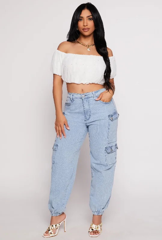End - of - Season SaleAlmost Famous Cargo Denim Joggers