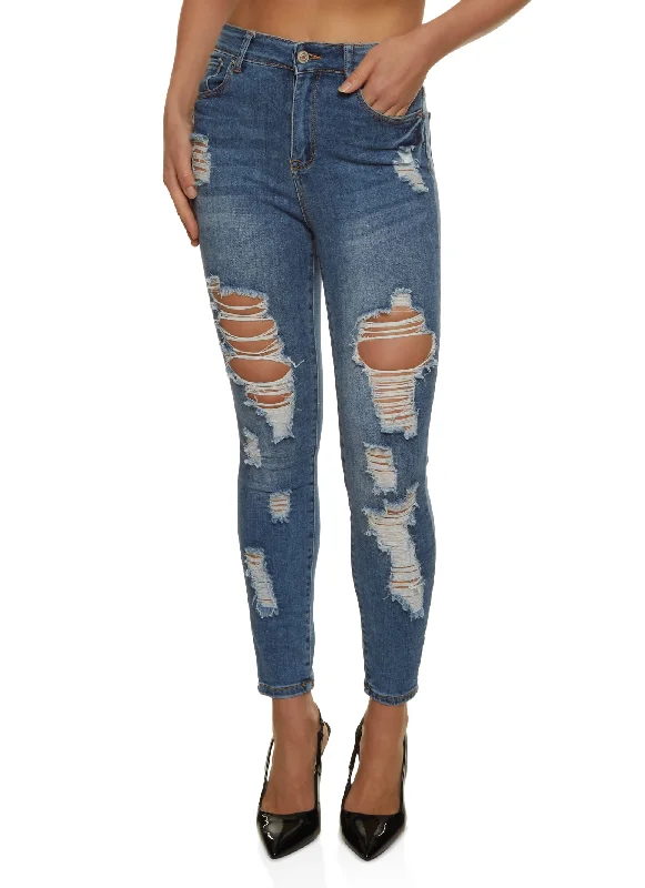Fire SaleWAX High Rise Distressed Skinny Jeans