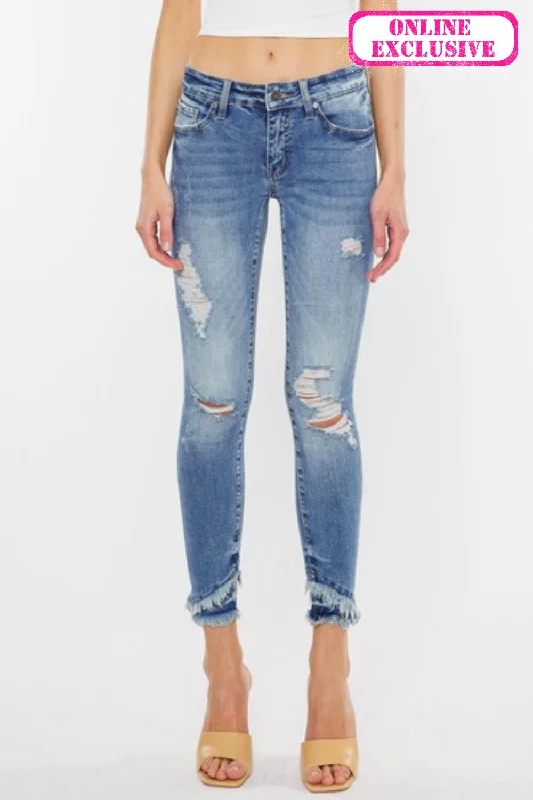 Seasonal SaleMID RISE ANKLE SKINNY JEANS | KANCAN