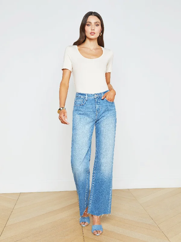 Labor Day SaleTiana Raw-Hem Wide-Leg Jean