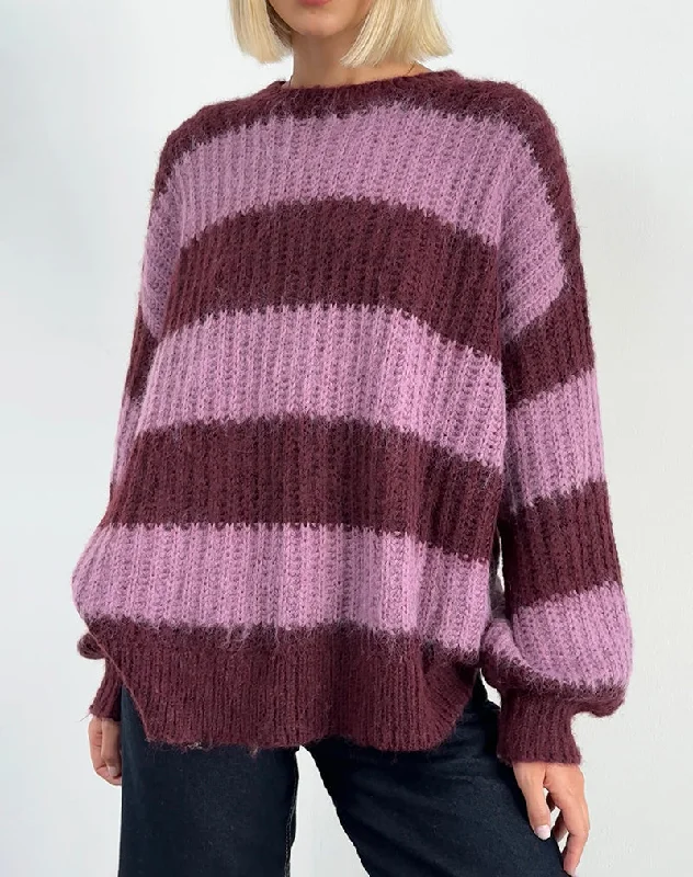 Weekly DealsDaren Jumper in Purple Stripe