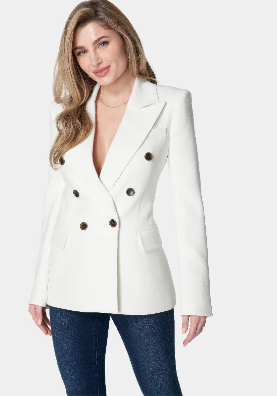 Fire SaleDouble Breast Tailored Shoulder Jacket