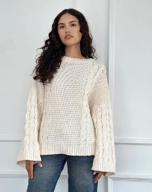 Markdown SaleEmarti Jumper in Luxe Chunky Knit Ivory