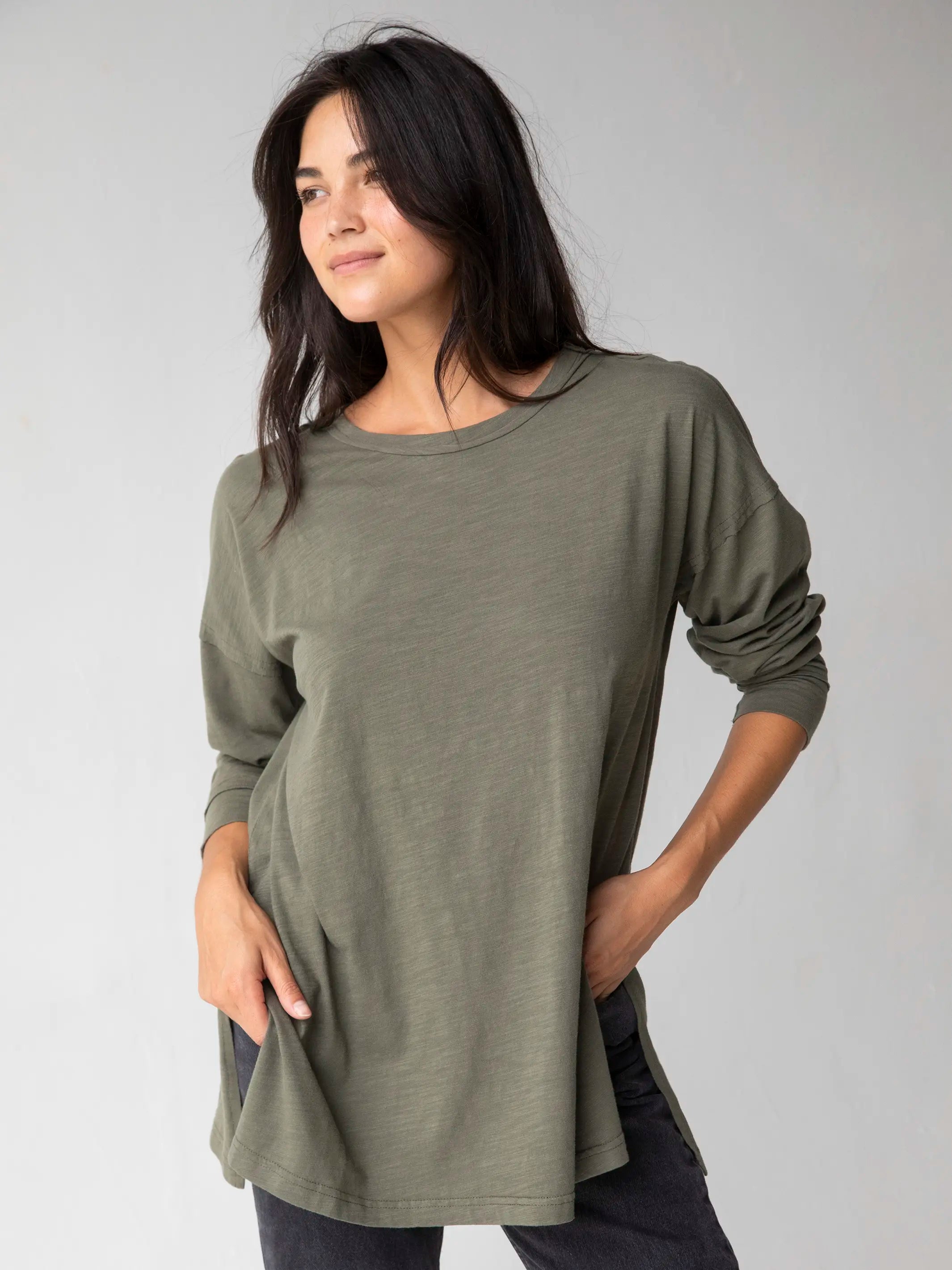 Amazing DiscountsHang Around Cotton Tunic - Dark Olive