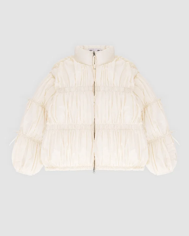 Promotion CodeIVORY PLEATED DUVET PUFFER