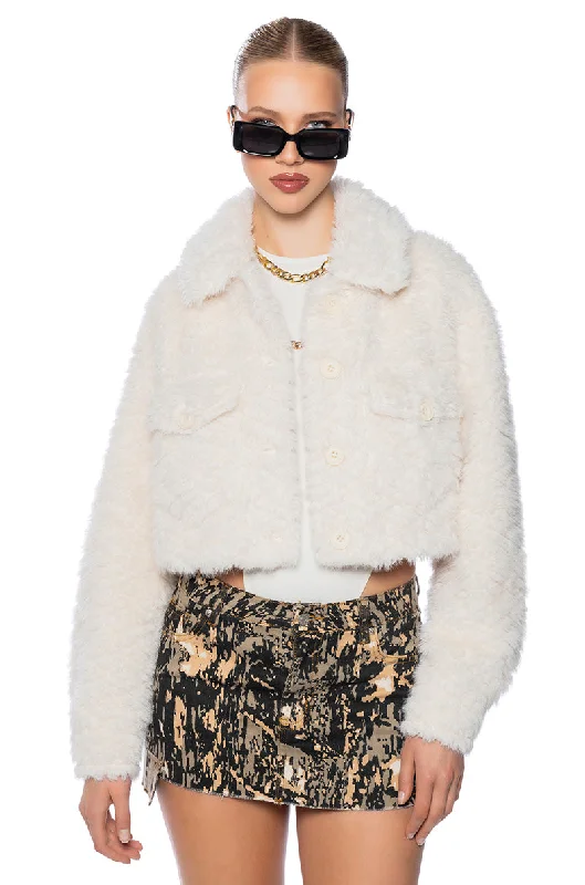 Loyalty ProgramNO NONSENSE CROPPED FUR SHACKET