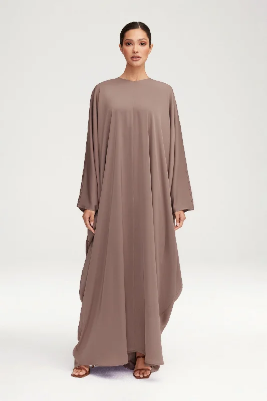 50% OffAnisa Satin Kaftan - Deep Taupe