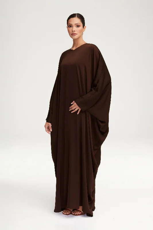 Budget - FriendlyAnisa Satin Kaftan - Espresso