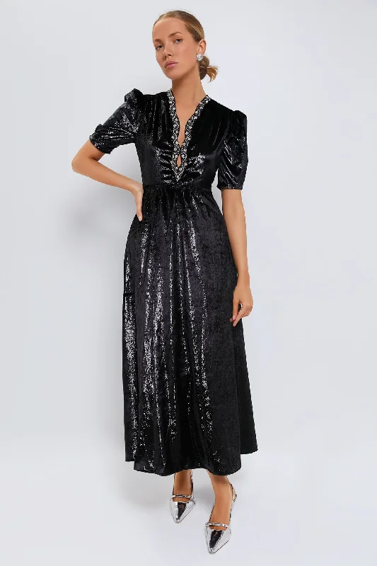 No Returns on Sale ItemsBlack Mamba Embroidery Tabitha D Dress