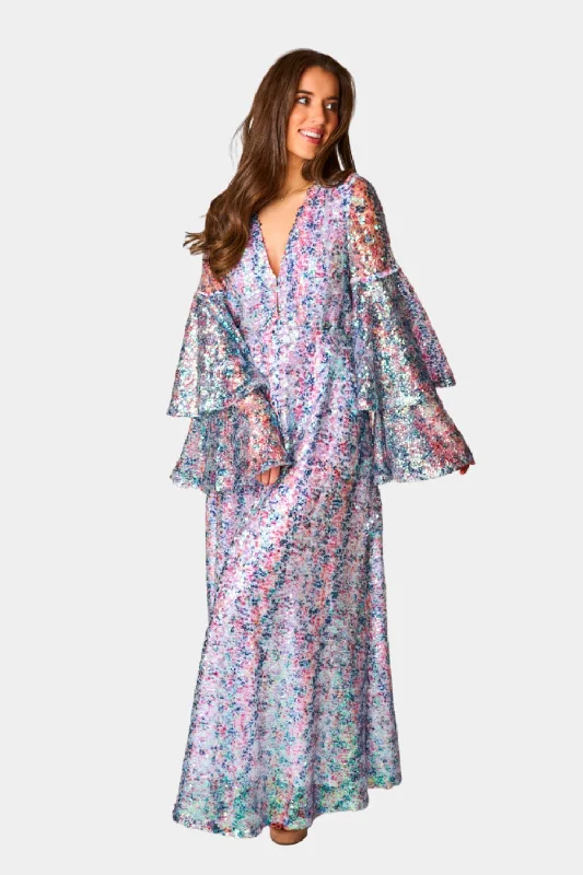 While Supplies LastColette Long Sleeve Maxi Dress -  Flash